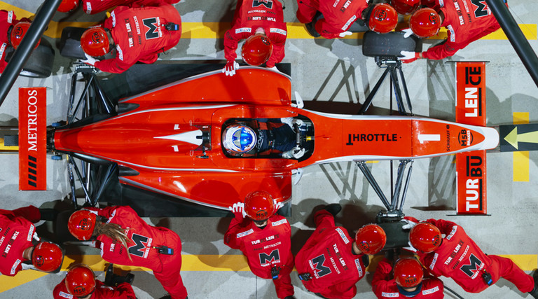 race car pit crew