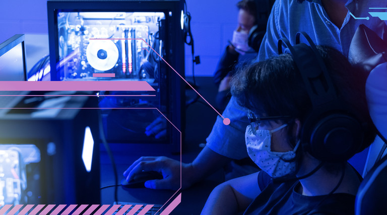 Students playing esports in K–12 arena