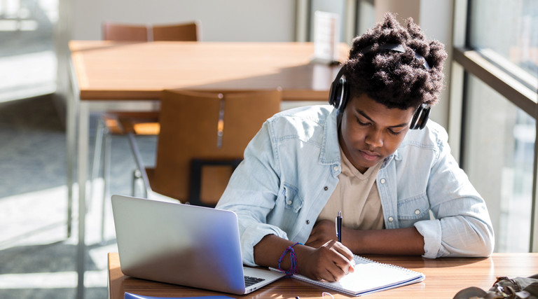 Student studying with tech - conference takeaways