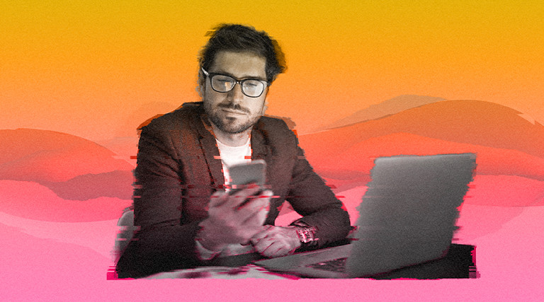 IT professional contemplating security